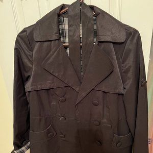 Windbreaker tie wrap jacket black size large Blue Bird